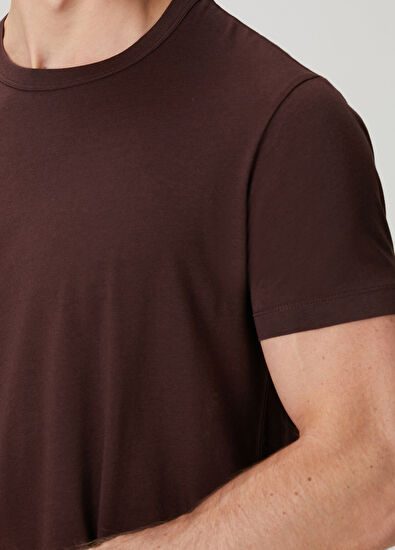 SimpleQloth Bosphorus Premium Modal Qsimple Muscle Up Fit Bordo Kısa Kollu Erkek T-shirt - 5