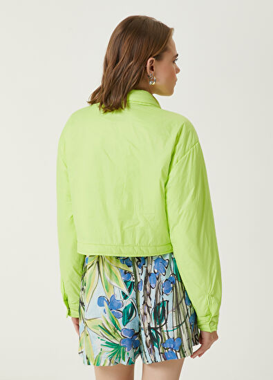 Beymen Club Neon Yeşil Kısa Trucker Puff Ceket - 6