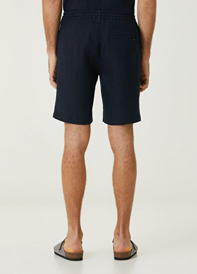 Beymen Club Lacivert Keten Şort - 3