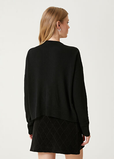 Beymen Club Siyah Püskül Zincir Detaylı Yün Kazak - 6