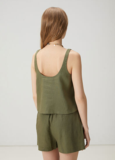 Beymen Club Haki Keten Bluz - 5