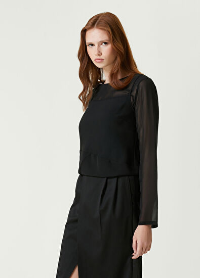 MM6 Maison Margiela Black Wool Blouse - 3