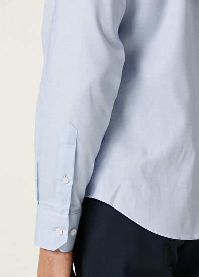 Beymen Club Comfort Fit Mavi Non-iron Gömlek - 7