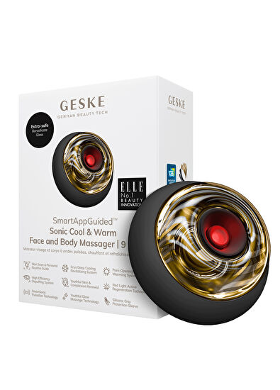 Geske Sonic Cool & Warm Face and Body Massager Gray Titreşimli Kırmızı Led Terapili Sıcak ve Soğuk Yüz ve Vücut Masaj Aleti   - 5