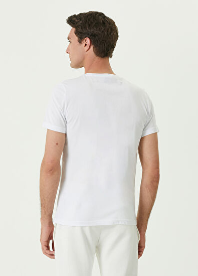 Beymen Club Beyaz V Yaka Basic T-shirt - 4