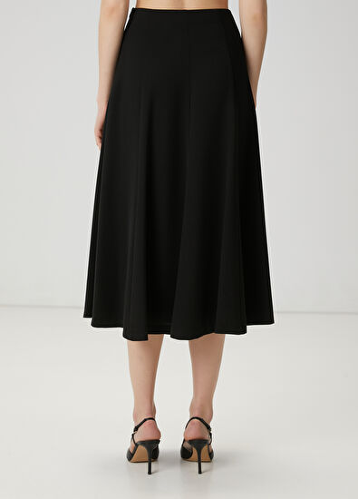 Beymen Club Black Midi Crepe Skirt - 4