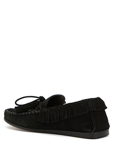 Fitza Siyah Kadın Süet Loafer - Görsel 4