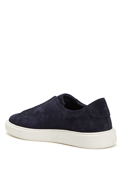 Beymen Club Navy Blue Elastic Men's Suede Sneakers - 3