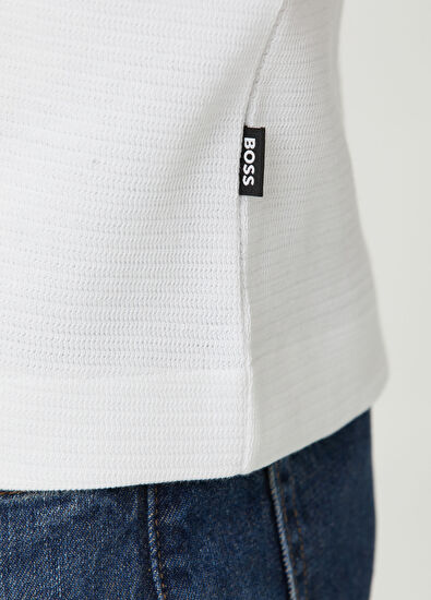 Boss Piano Beyaz Dokulu T-shirt - 6