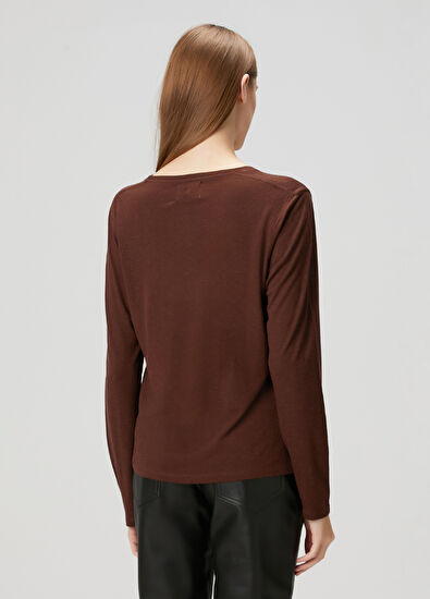 Loulou de Saison Ava Kahverengi Uzun Kollu T-shirt - 4