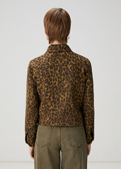 Beymen Club Khaki Leopard Print Jacket - 6