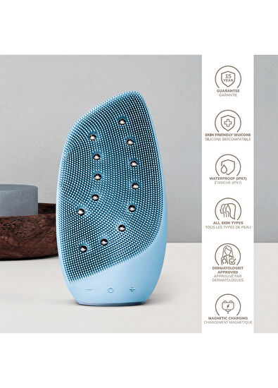 Geske Sonic Thermo Mavi 8'i 1 Arada Yüz Temizleme Fırçası ve Yüz Gerdirici Cilt Temizleme Cihazı   - 6