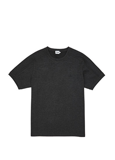 Beymen Club Antrasit Logo Nakışlı Scuba T-shirt - 7