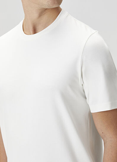 Theory Beyaz Basic T-shirt - 5