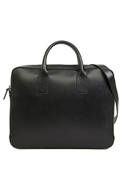 Siyah Erkek Deri Laptop Çantası - Görsel 7