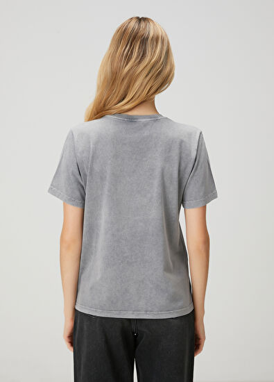 Beymen Club Gri Taş İşlemeli T-shirt - 4