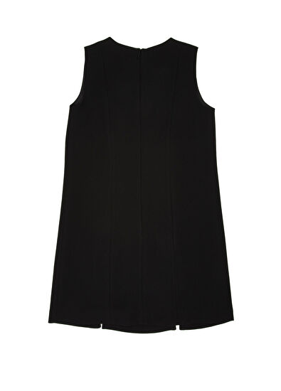 Beymen Club Black Bow Slit Sleeveless Mini Dress - 6