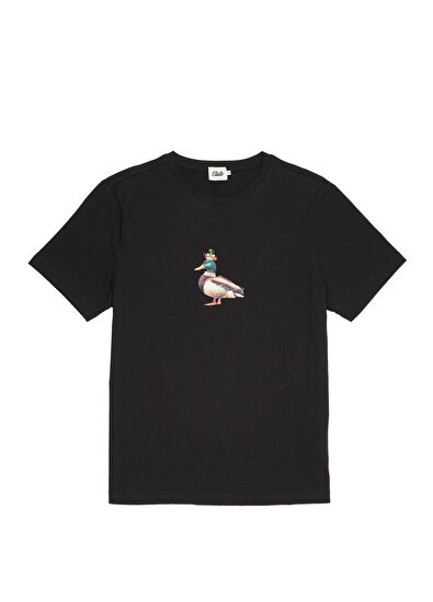 Siyah Ördek Baskılı T-shirt Beymen Club Siyah Ördek Baskılı T-shirt - 7