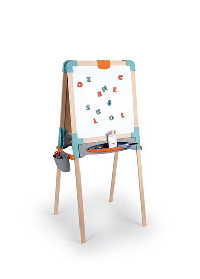 Smoby Wooden Double-Sided Magnetic and Chalk Writing Board - 6