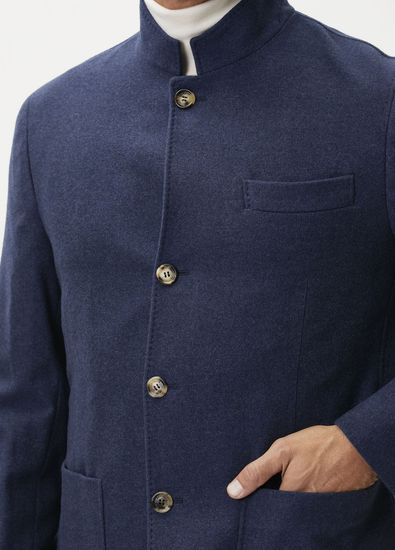 Brunello Cucinelli Dark Blue Cashmere Jacket - 5