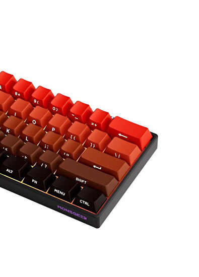 Akko Monsgeek Fun60 Max Shine Through Blaze Gradient Hall Effect Manyetik Switch ARGB Kablosuz Hotswap Mekanik Gaming Klavye - 4