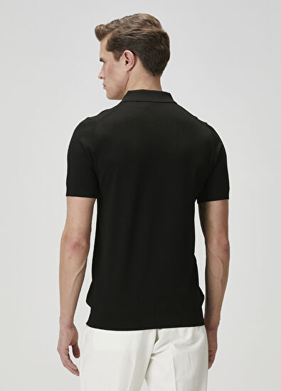 Beymen Club Black Short Sleeve Polo Sweater - 5