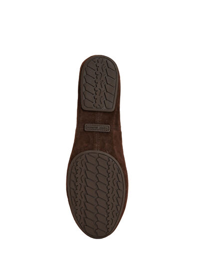 Tory Burch Reva Koyu Kahverengi Kadın Süet Babet - 5