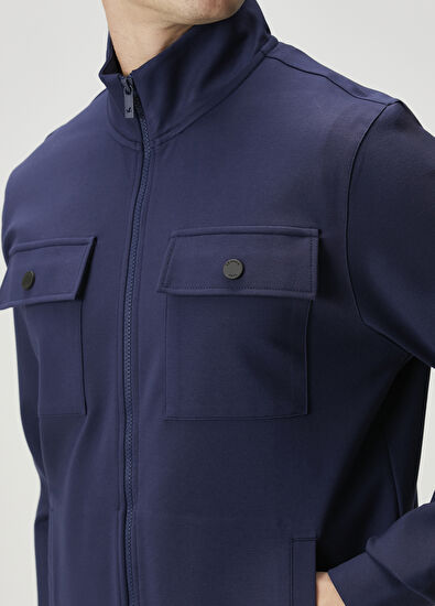 Beymen Club Navy Blue Jersey Jacket - 5