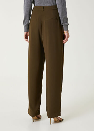 Beymen Club Khaki Crepe Palazzo Pants - 6