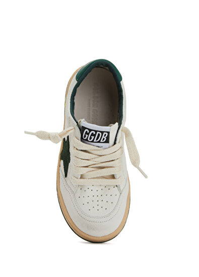 Golden Goose Ball Star White Logo Unisex Kids Leather Sneakers - 4