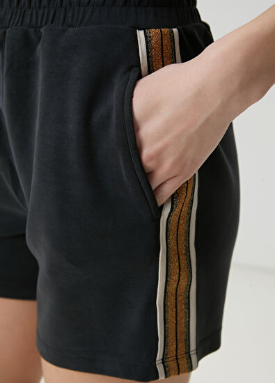 Beymen Club Siyah Bantlı Şort - 5