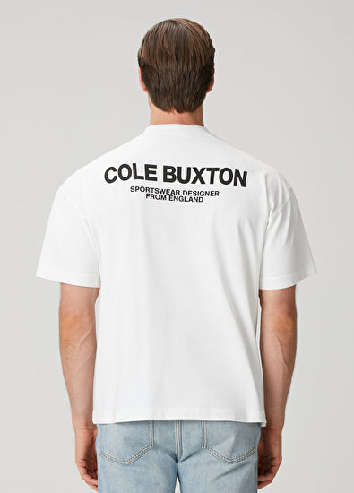 Cole Buxton White Logo Printed T-Shirt - 4