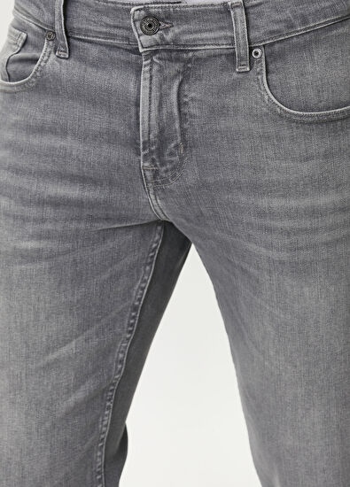 7 For All Mankind Slimmy Light Grey Jeans - 4