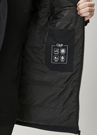 Beymen Club Siyah Kapüşonlu Mont - 9