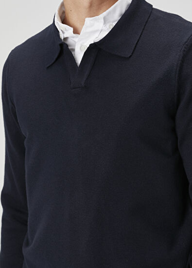 Beymen Club Navy Blue Polo Neck Knitwear - 6