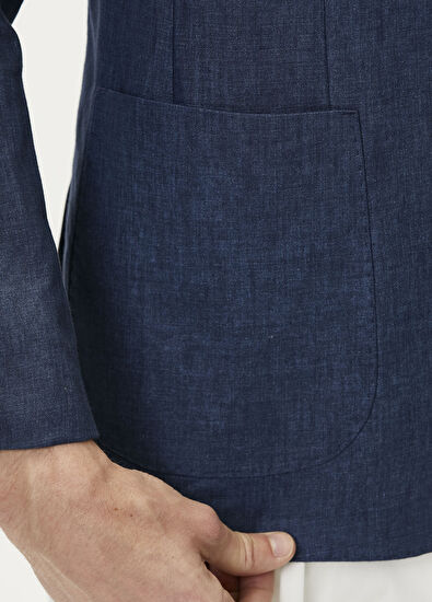 Beymen Club Navy Blue Linen Jacket - 11