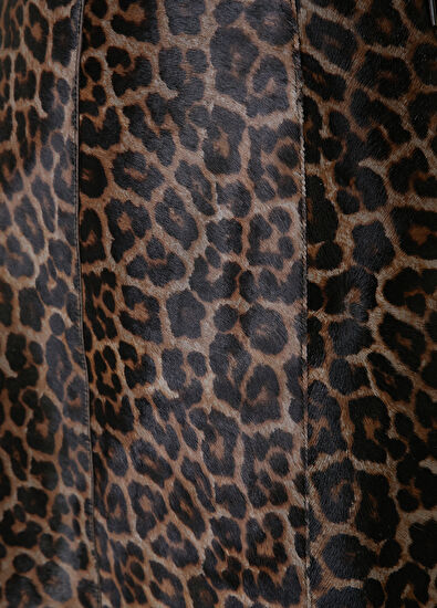 Beymen Club Leopar Desenli Mini Deri Etek - 5