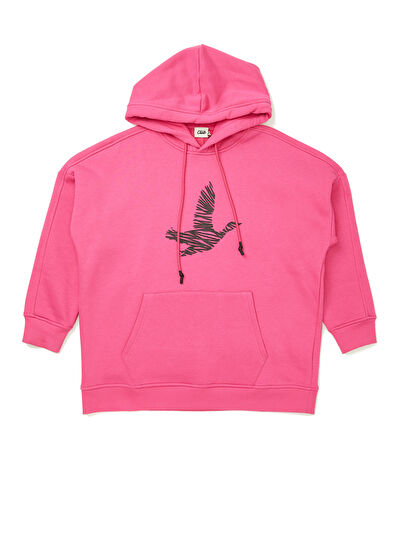 Beymen Club Pembe Kapüşonlu Logolu Sweatshirt - 7