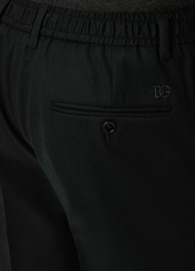Dolce&Gabbana Black Lanyard Wool Trousers - 5