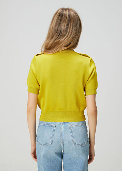 Beymen Club Neon Sarı Kutu Formlu Triko Ceket - 5