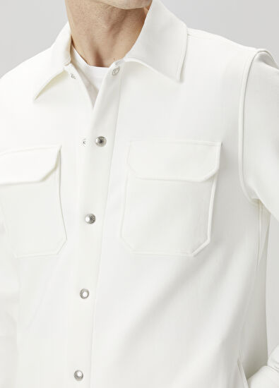 Beymen Club Beyaz Dış Gömlek - 5