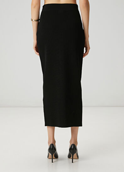 Beymen Club Siyah Midi Kalem Triko Etek - 4