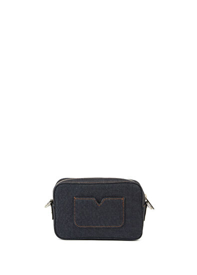 Lacivert Kadın Denim Çapraz Çanta - Görsel 5