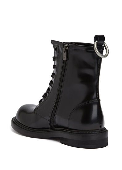 Siyah Kadın Deri Postal Bot - Görsel 4