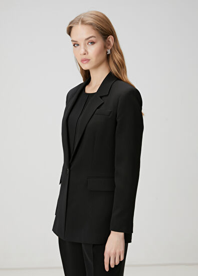Beymen Club Siyah Krep Blazer - 3