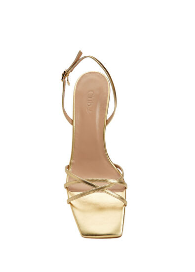 Beymen Club Gold Women's Leather Sandals - 4