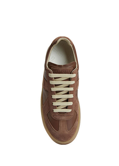 Maison Margiela Replica Tan Women's Leather Sneakers - 4