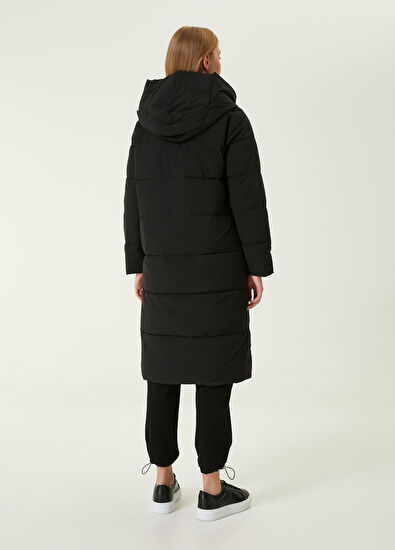 Beymen Club Black Quilted Hooded Coat - 6