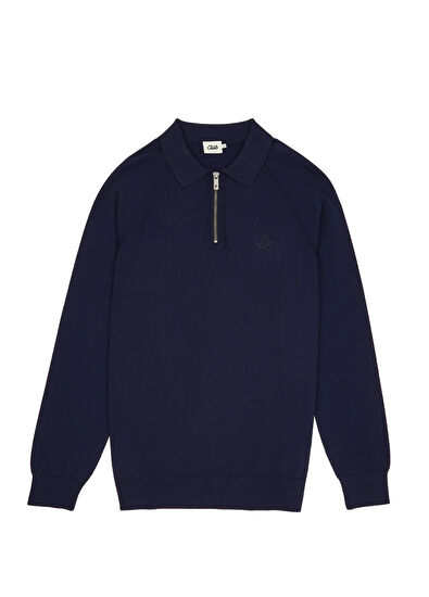 Beymen Club Navy Blue Polo Sweater - 7