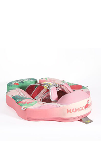 Mambobaby Pembe Flamingo Emniyetli Gölgelikli ve Ayak Destekli Bebek Yüzme Simidi - 3